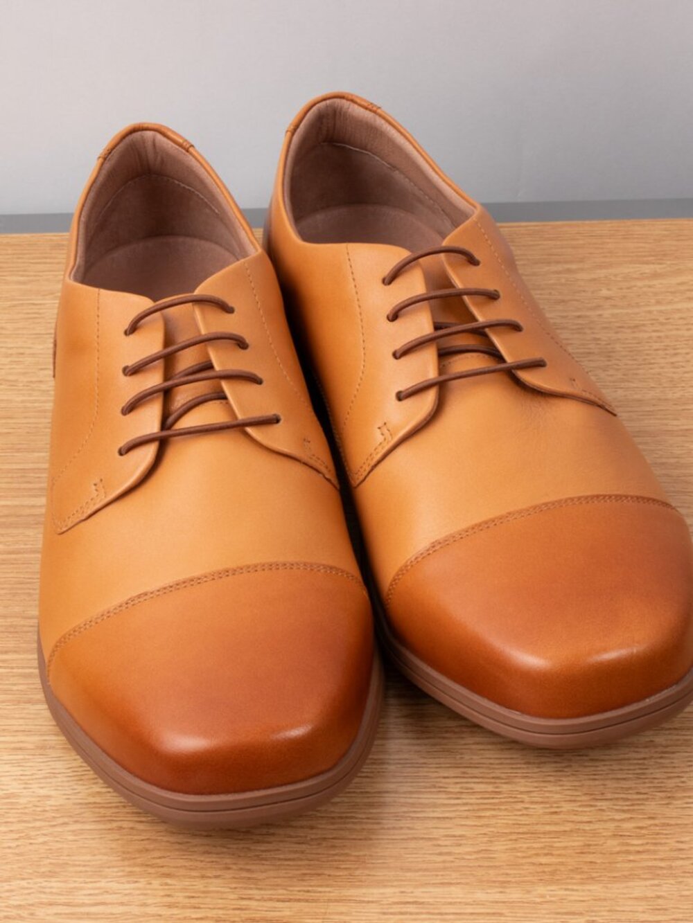 Birchbury Brenston Barefoot Dress Shoe Light Brown Leather Oxford Men's Size 12